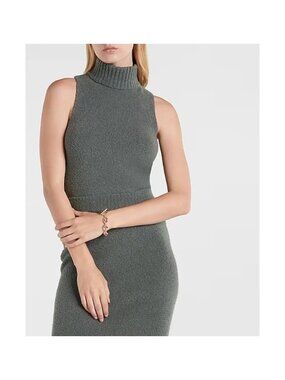 NEW Express Textured Sleeveless Turtleneck Sweater Women's Size XL